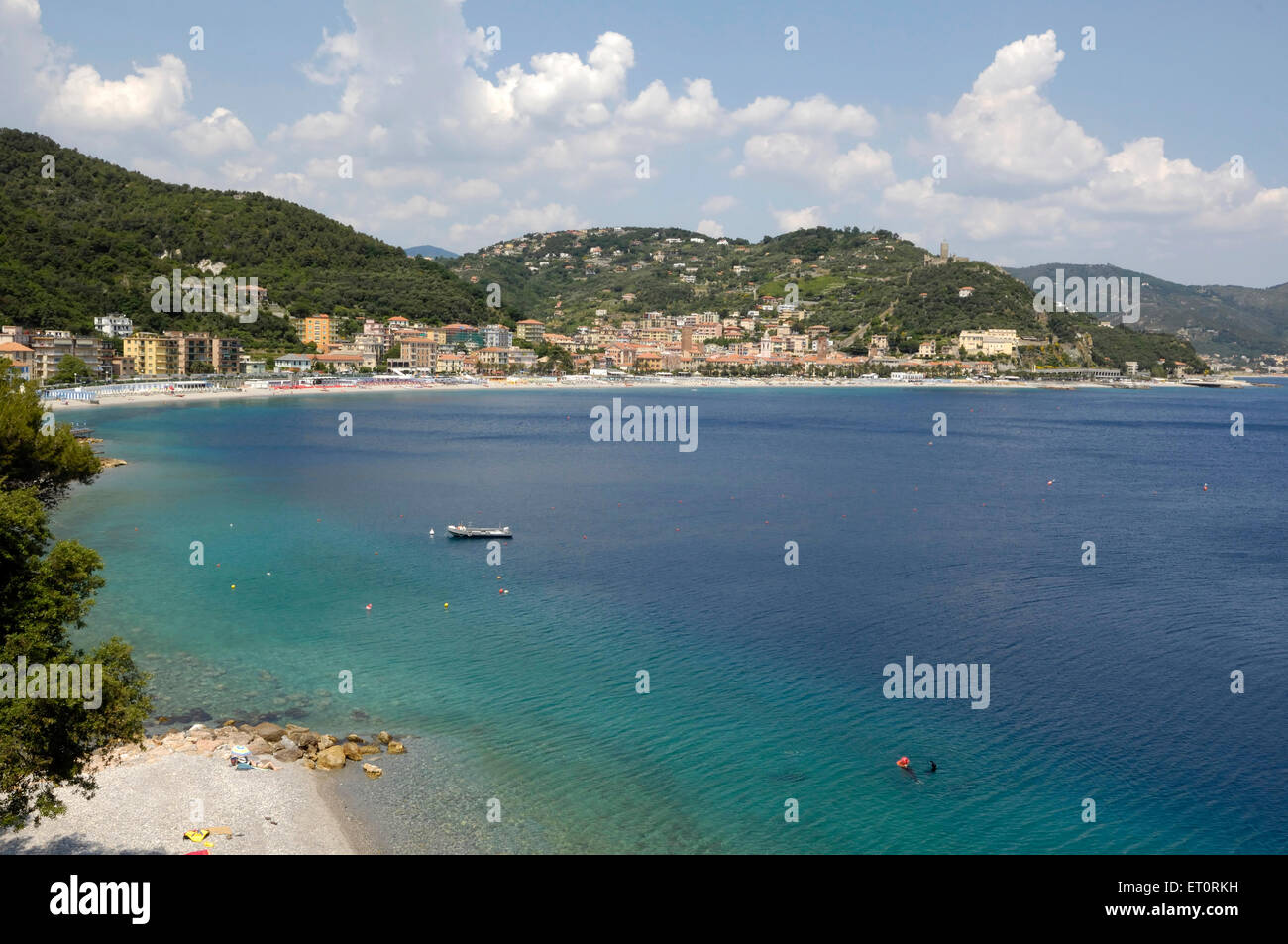 A view on the beach of Capo Noli, Italy Stock Photo Alamy