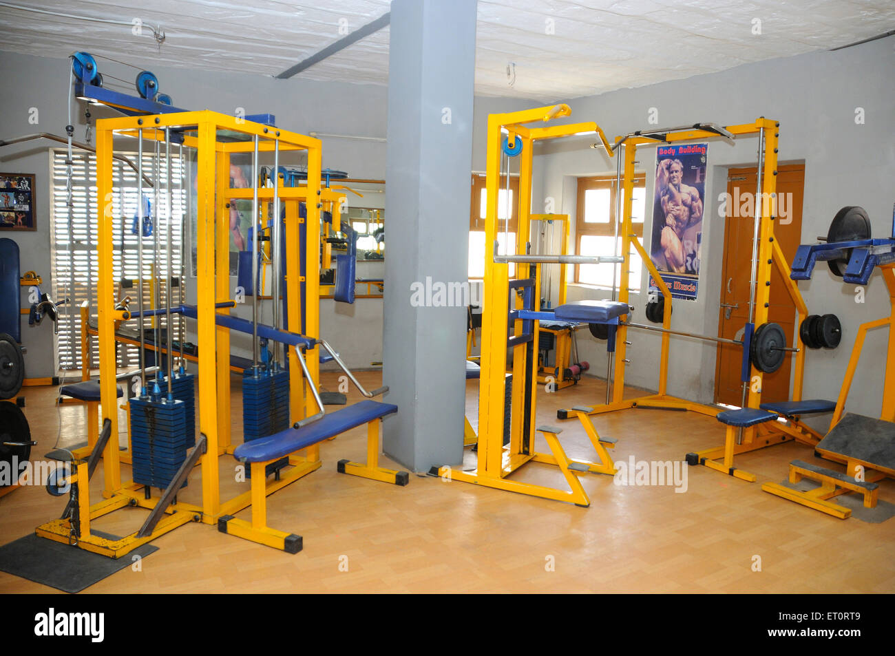Equipment of gymnasium ; India Stock Photo Alamy
