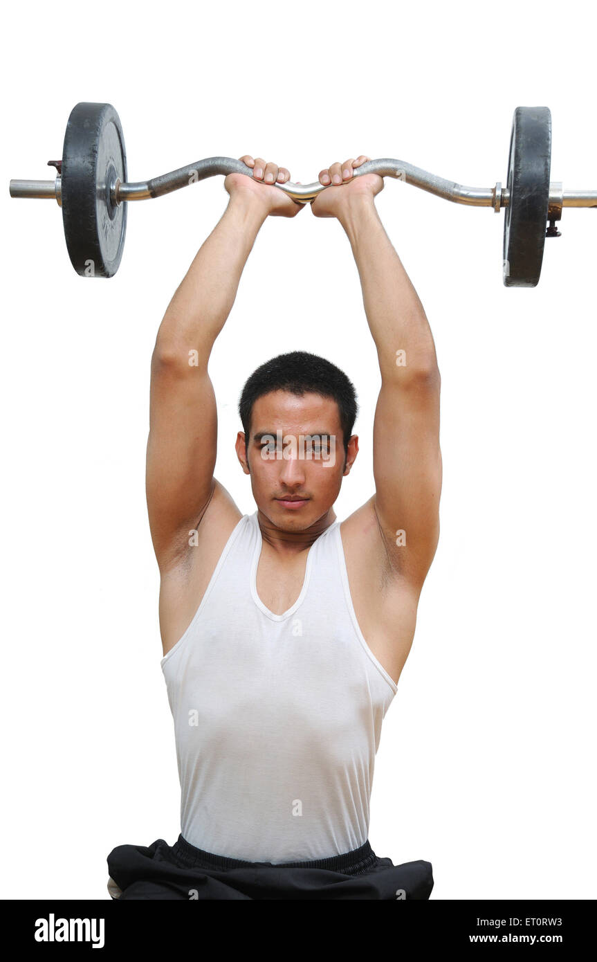 Man exercising on white background MR#786 Stock Photo