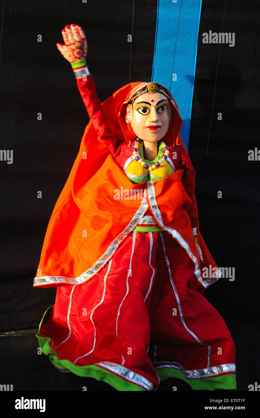Puppet dancing in rajasthani getup ; Rajasthan ; India Stock Photo Alamy