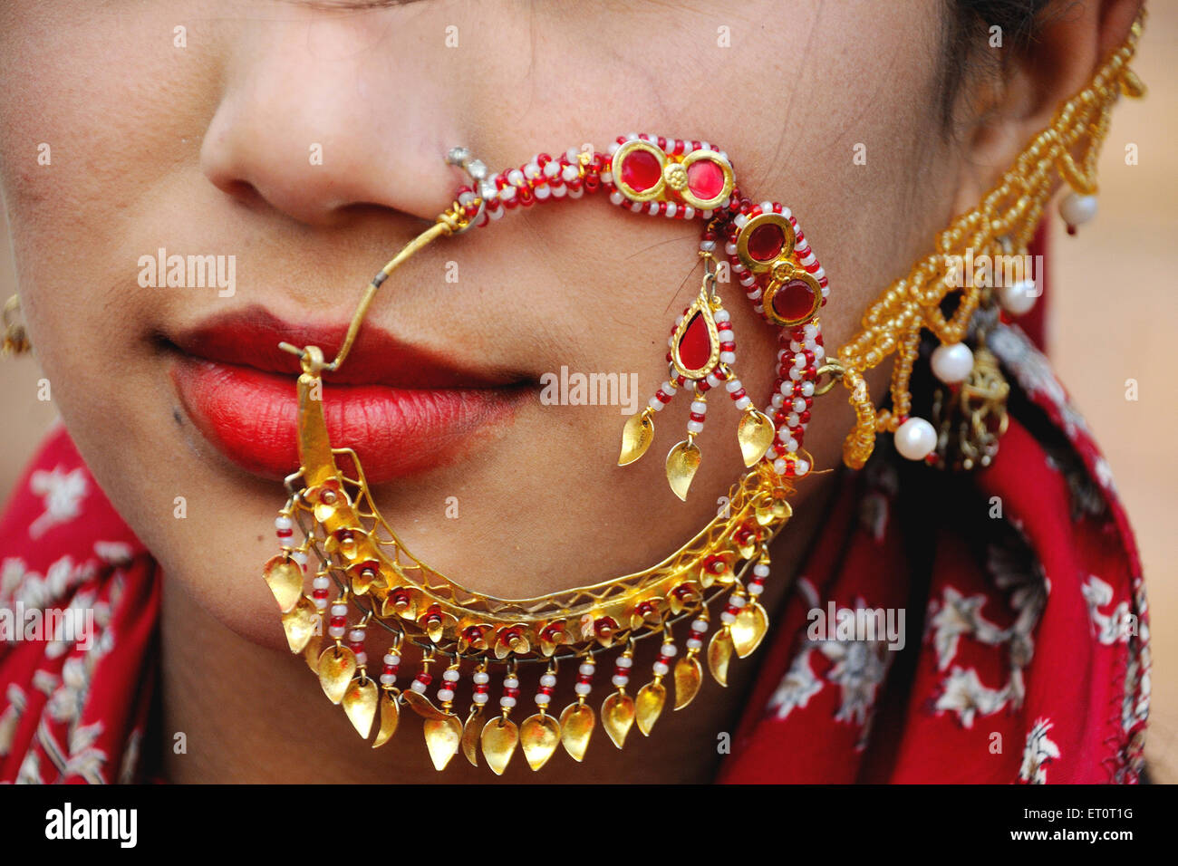Traditional Big Indian Dangle White CZ Gold Plated Nose Stud Push Pin | eBay