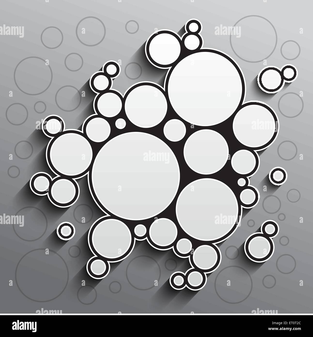 Abstract background with black and white circles. RGB EPS 10 vector