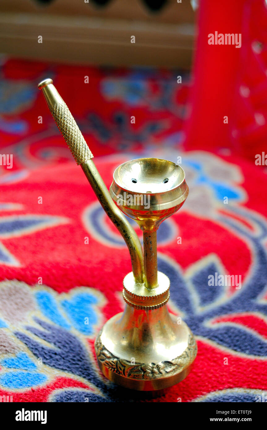 Handmade tobacco pipe hookah ; India Stock Photo Alamy