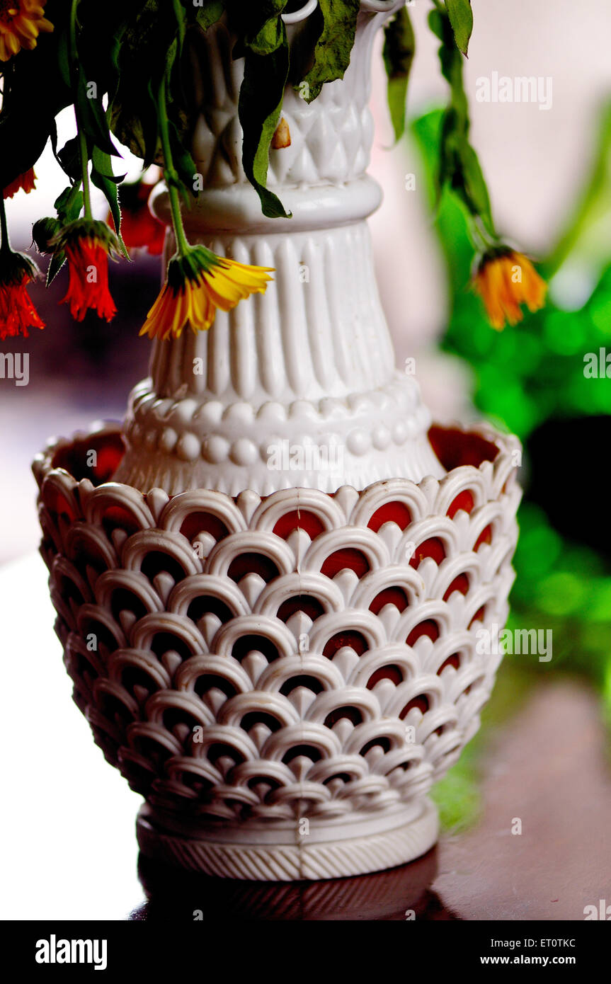 Flower pot ; India Stock Photo Alamy