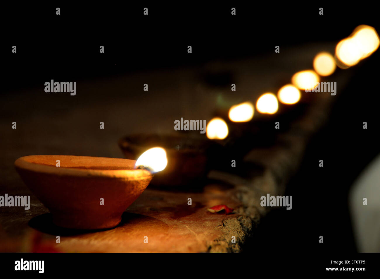 Oil lamp ; India Stock Photo Alamy