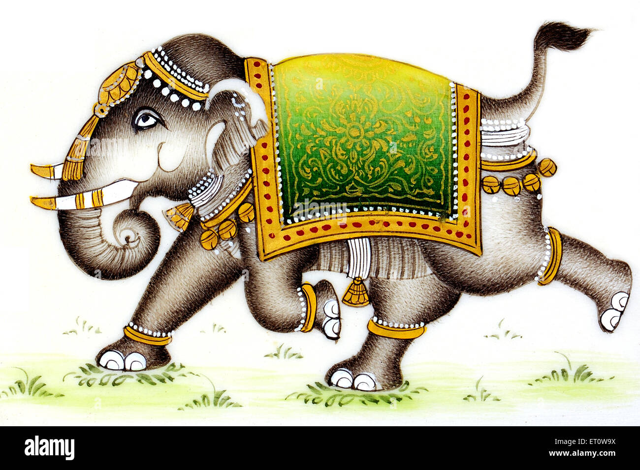 elephant painting, Indian handicrafts Stock Photo