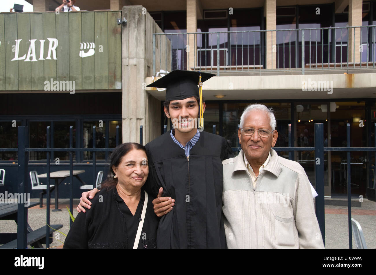 Grandparents with grandson on convocation function at Berkeley ...