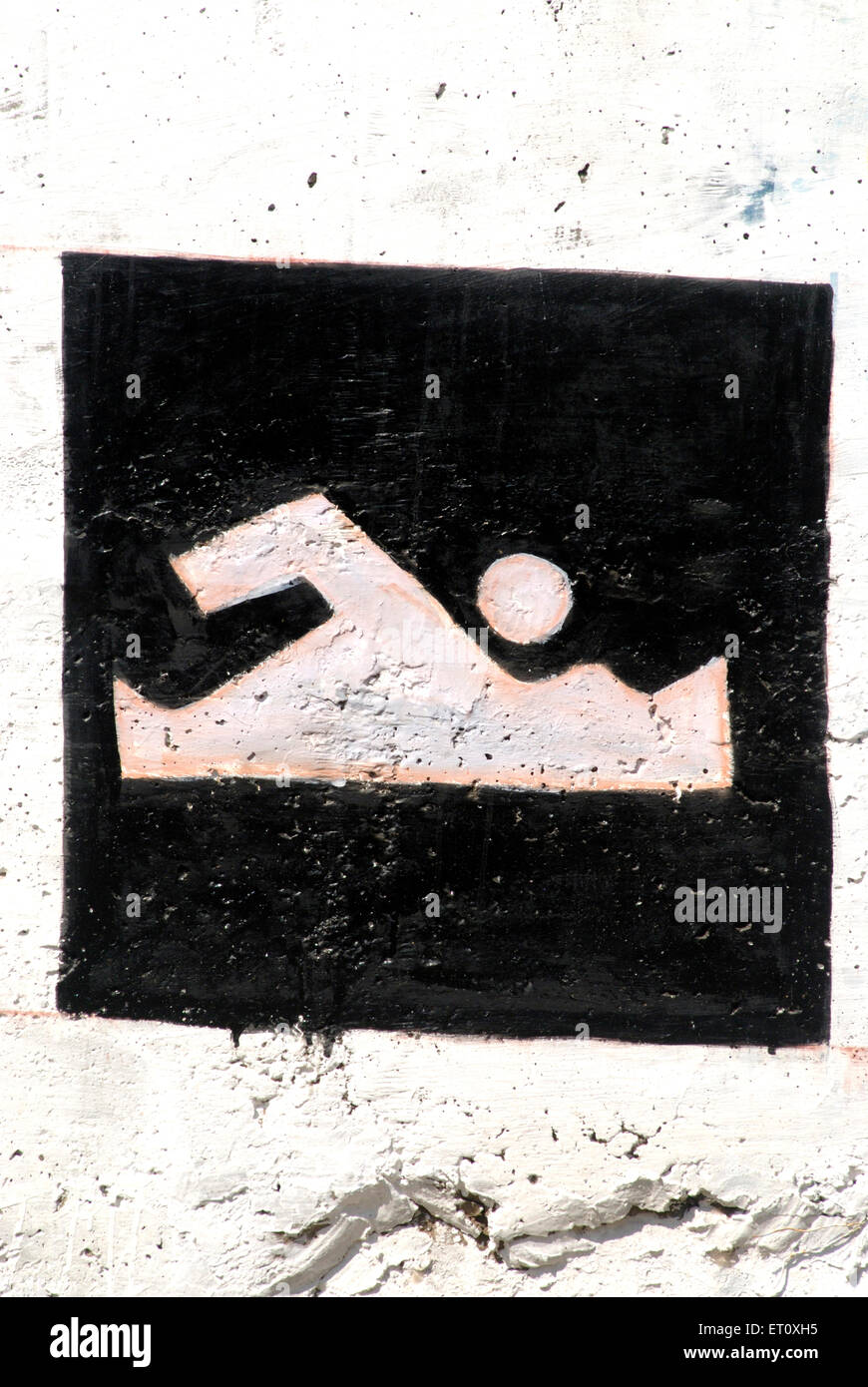 Swimming sport pictogram symbol icon design art Stock Photo