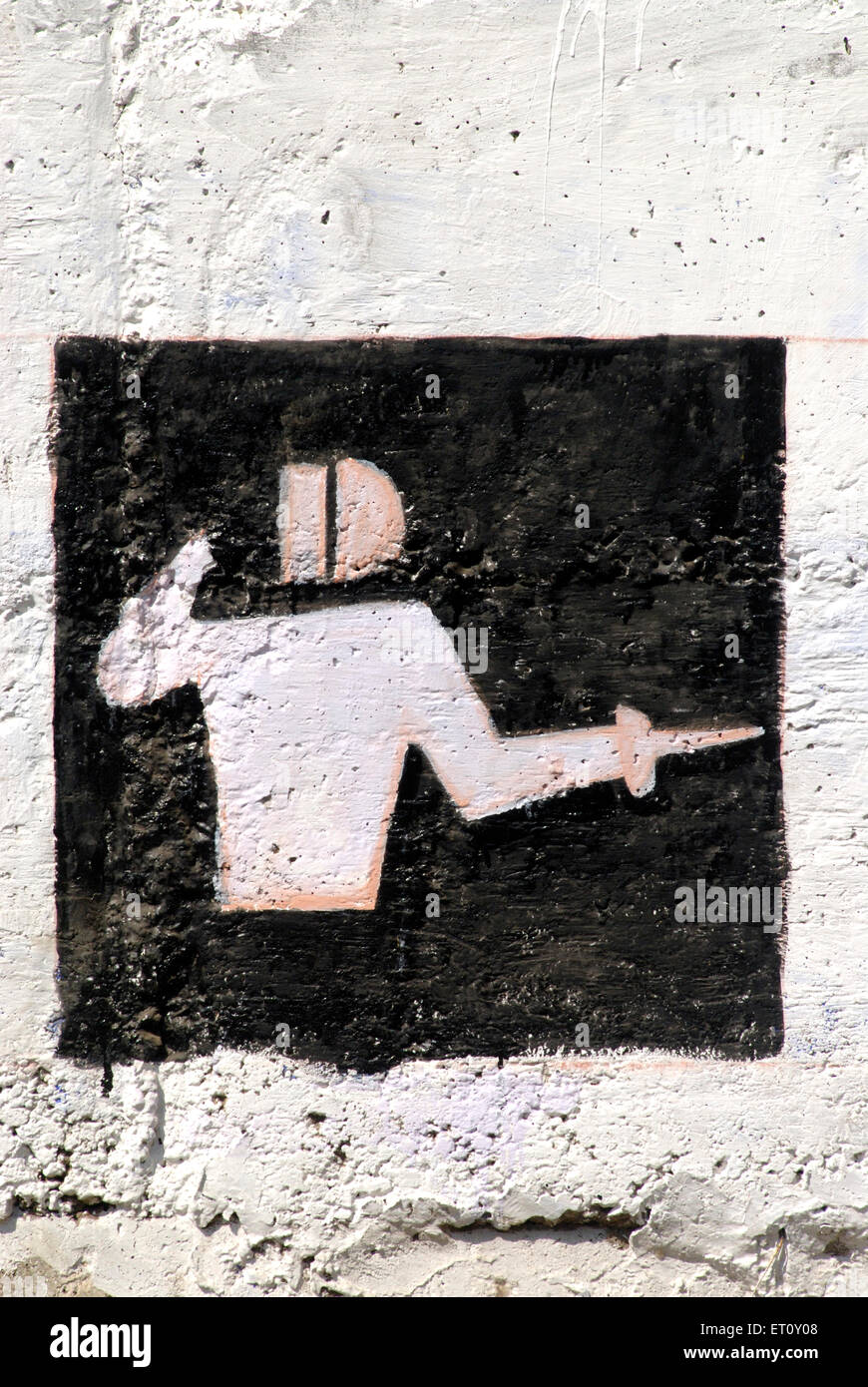 Fencing sport pictogram symbol icon design art Stock Photo