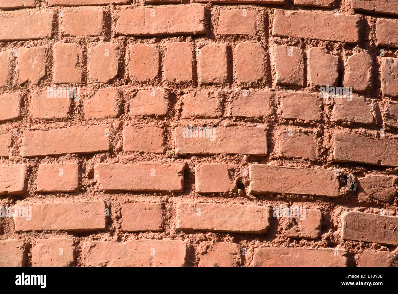 Brickwork wall, Bassein, Vasai, Thane, Maharashtra, India Stock Photo