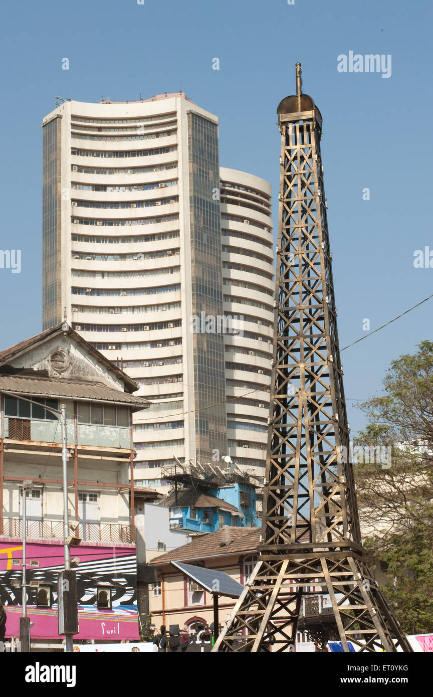 Replica of Eiffel tower at Kala Ghoda art festival ; Bombay ; Mumbai ; Maharashtra ; India ; Asia Stock Photo