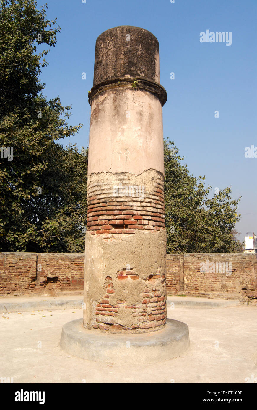 Ruins of watch tower in bastion of shanwarwada shaniwarwada ; Pune ; Maharashtra ; India Stock Photo
