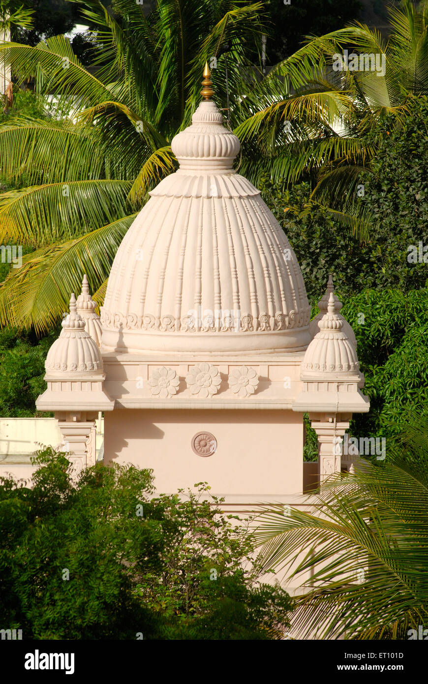 Richly decorated dome of sharada math ; Pune ; Maharashtra ; India Stock Photo