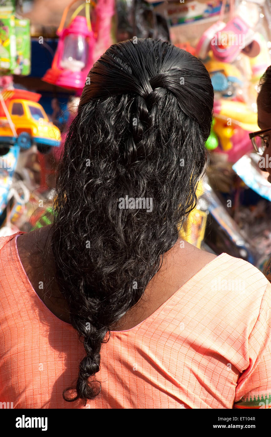 Hairstyle of Malayalam woman ; Kollam ; Kerala ; India ; Asia Stock Photo -  Alamy