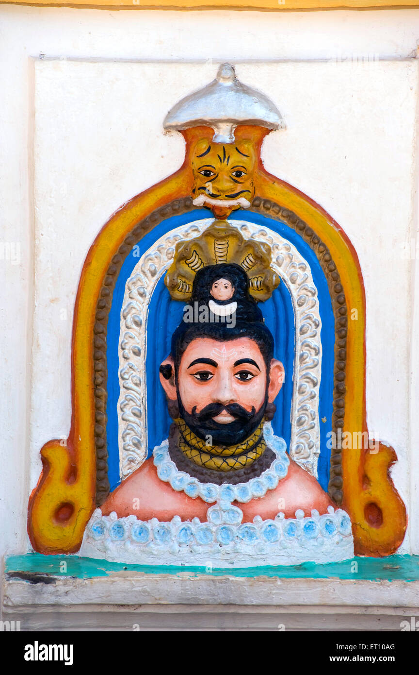 Sculpture of lord mangesha at priol ; Ponda ; Goa ; India Stock Photo