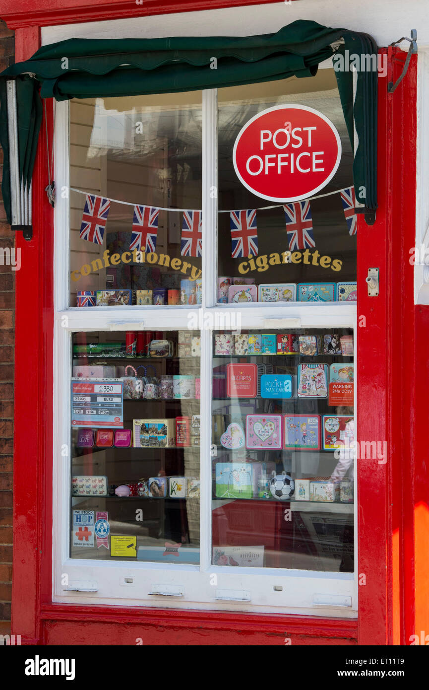 Post Office with Union Jack bunting. Eastgate street, Lincoln