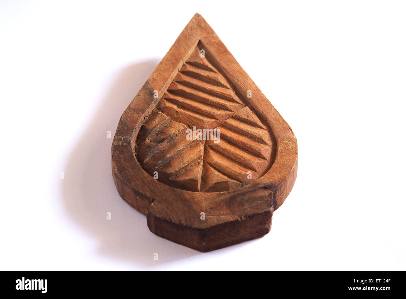 Wooden mould use of stamping and printing ; India Stock Photo
