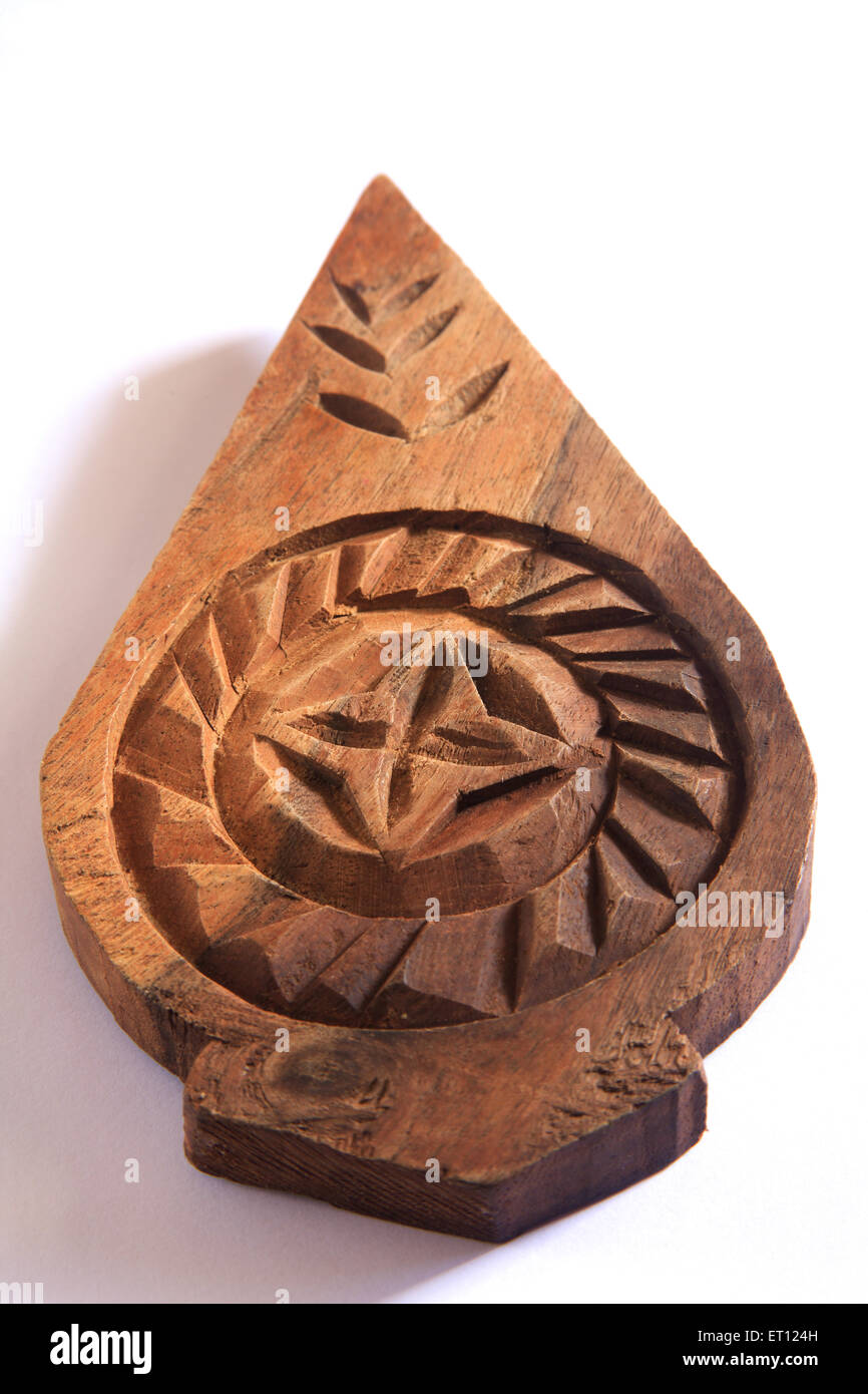 Wooden mould use of stamping block printing India Stock Photo