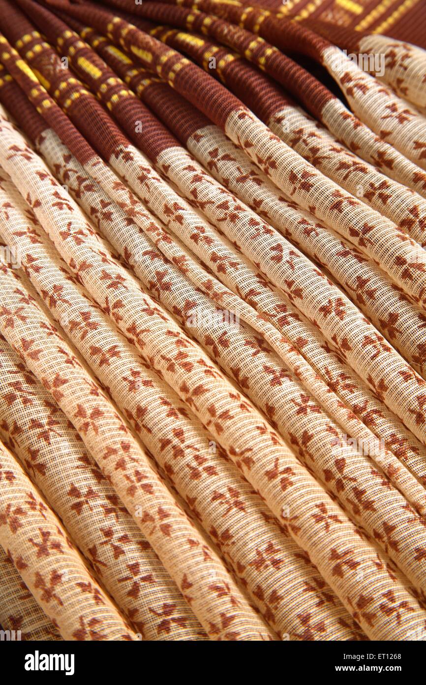 cotton printed fabric textile sari , India Stock Photo Alamy