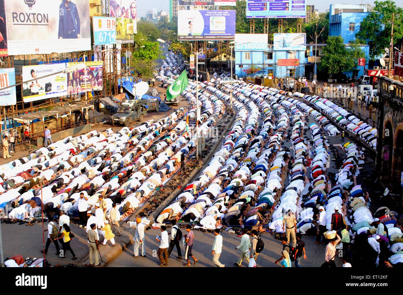 Id namaz  at bandra ; Bombay ; Mumbai ; Maharashtra ; India Stock Photo