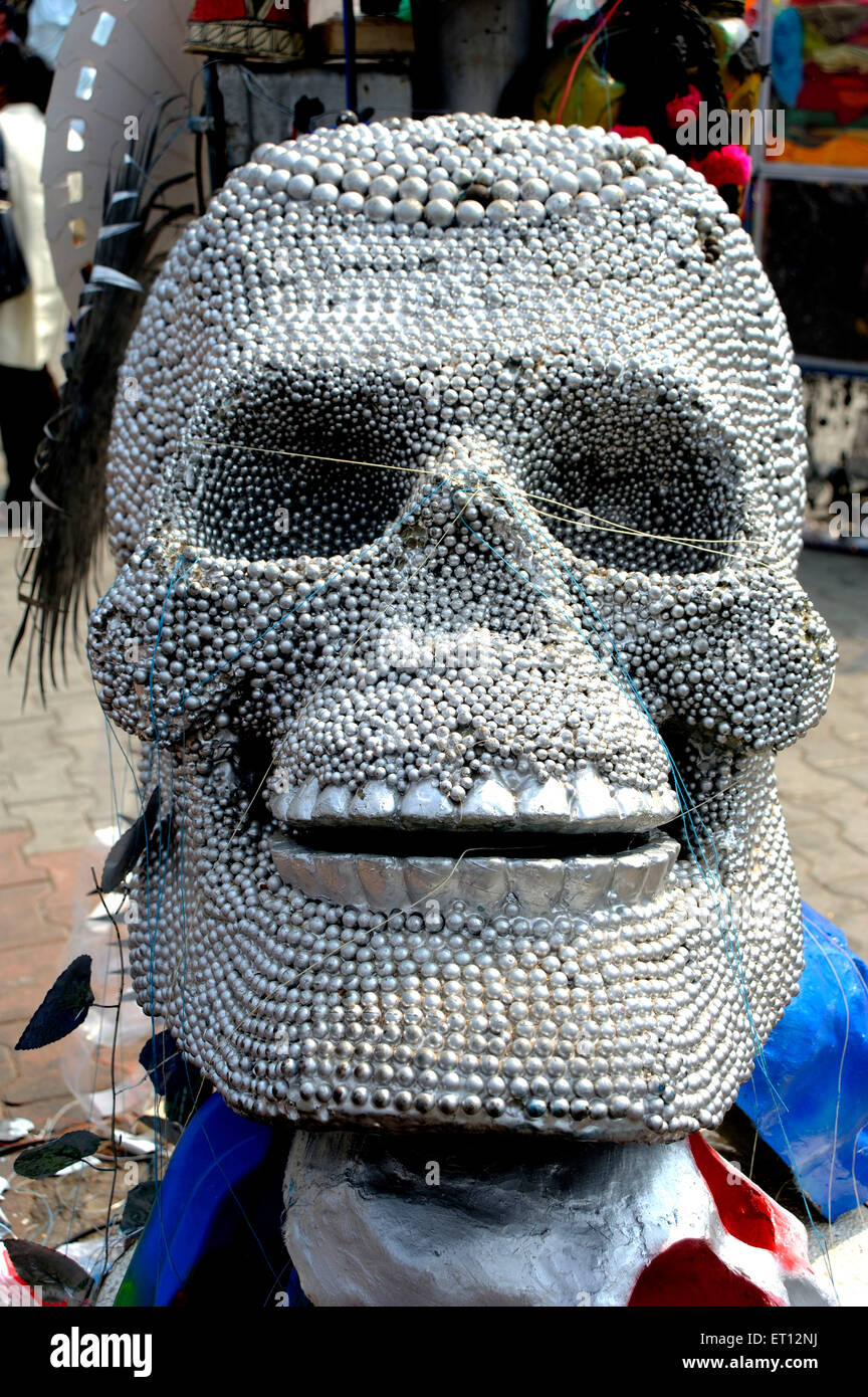 aluminium skull India Asia Stock Photo