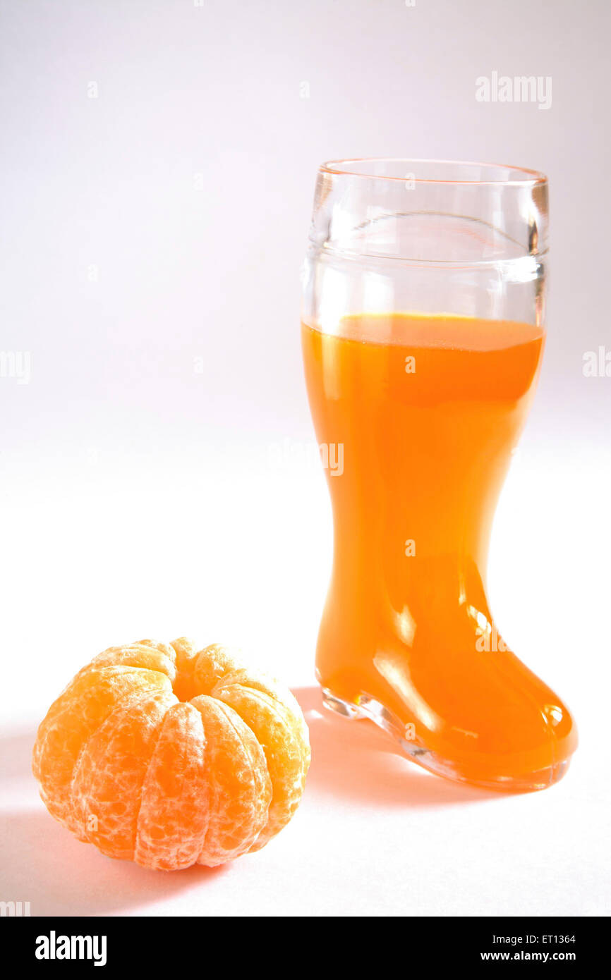 Fruit drink ; santara ; orange juice ; India Stock Photo