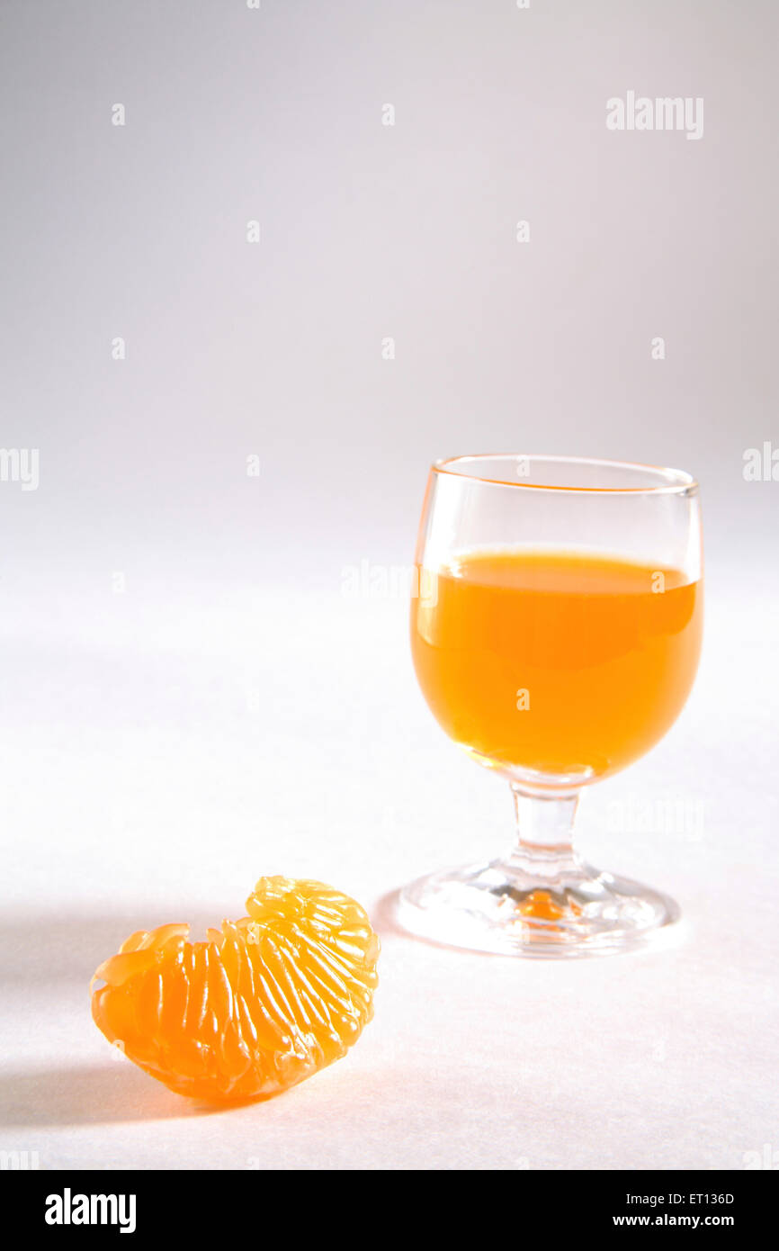 Fruit drink ; santara ; orange juice ; India Stock Photo
