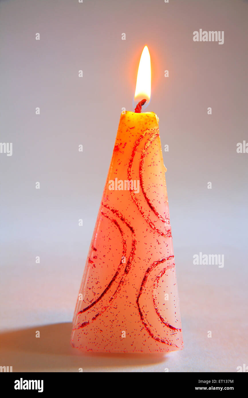 wax decorative candle burning Stock Photo Alamy
