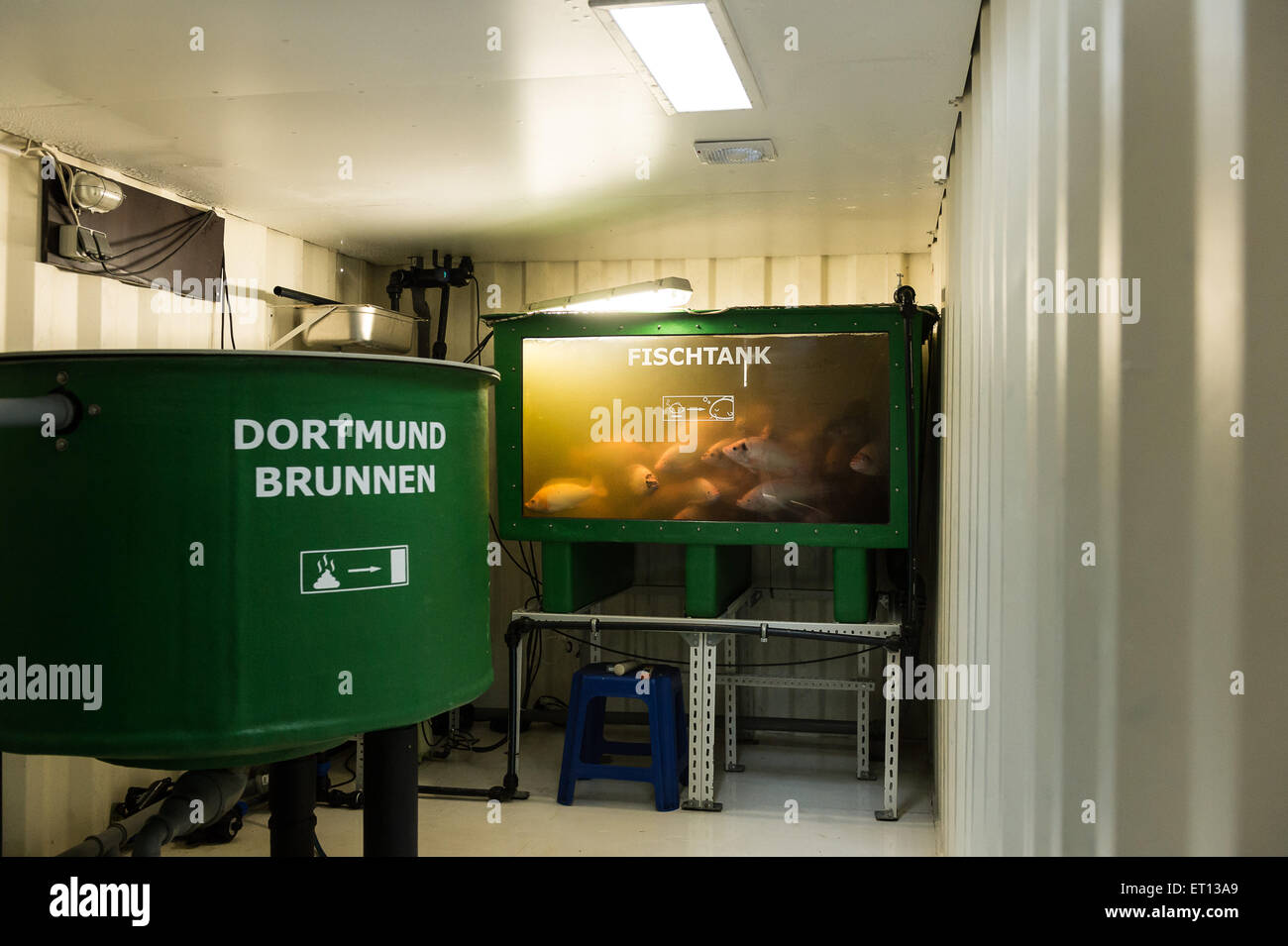 Berlin, Germany, a container farm of ECF Farm Systems Stock Photo - Alamy