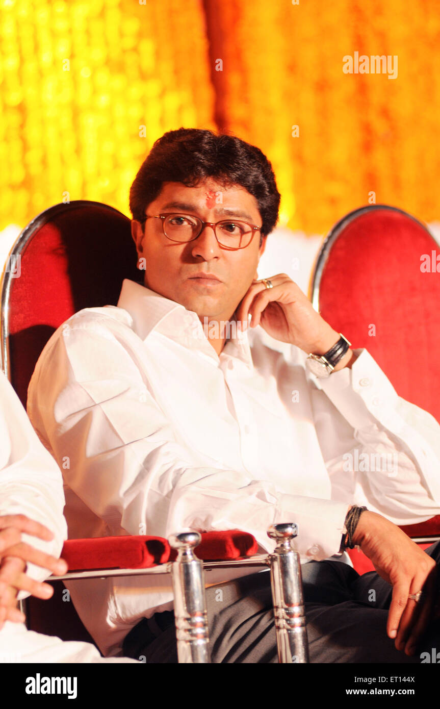 Raj Thackeray, Indian Politician, Maharashtra Navnirman Sena, MNS, founder leader, Bombay, Mumbai, Maharashtra, India, Asia Stock Photo