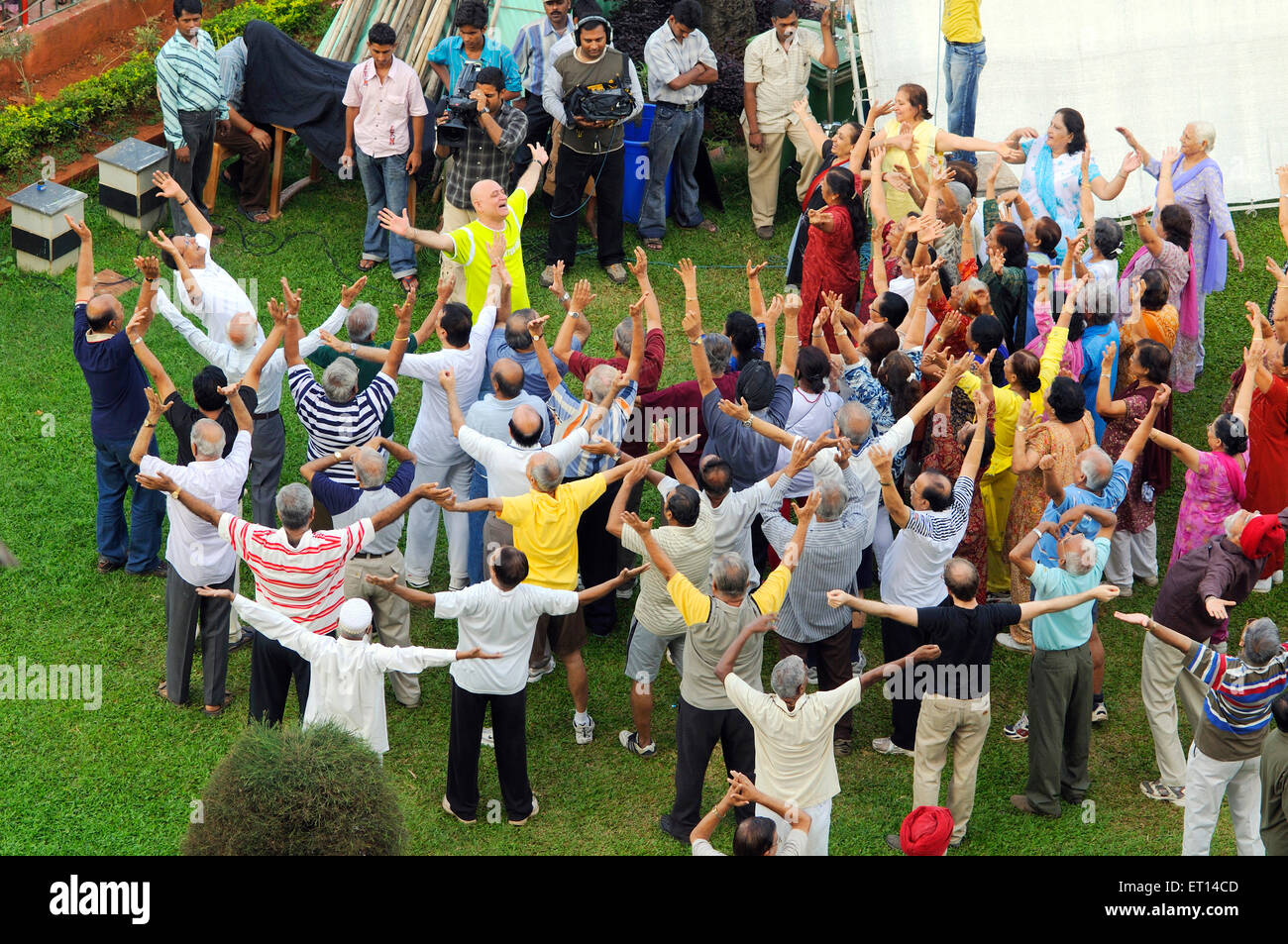 World Laughter Day being celebrated in Bandra ; Bombay Mumbai ; Maharashtra ; India ; Asia ; Indian ; Asian Stock Photo