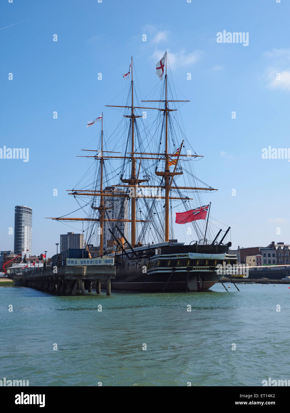 The Warrior steel hulled warship in Portsmouth Stock Photo