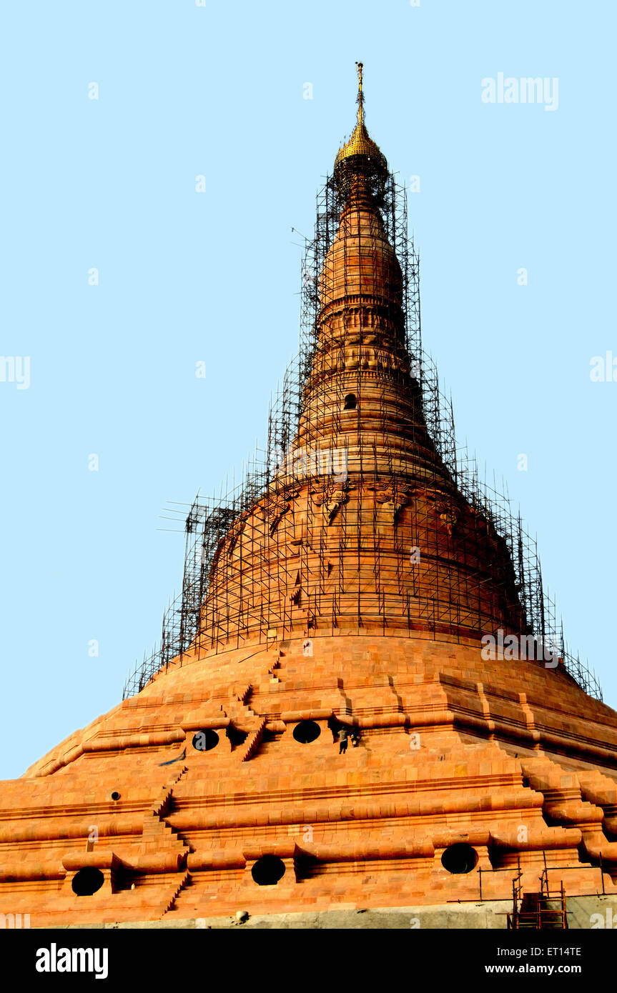 Global Vipassana Pagoda, under construction, Meditation dome, Vipassana meditation, Gorai, Bombay, Mumbai, Maharashtra, India Stock Photo
