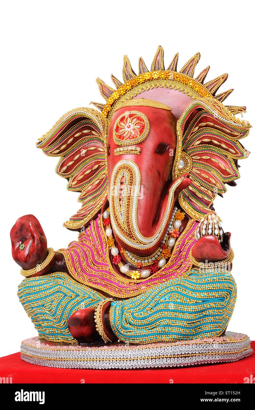 Clay statue of lord ganesh Stock Photo