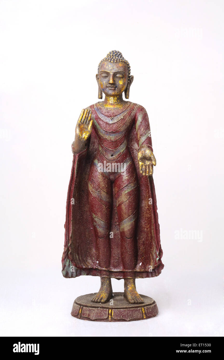 Fibre statue of lord Buddha Stock Photo