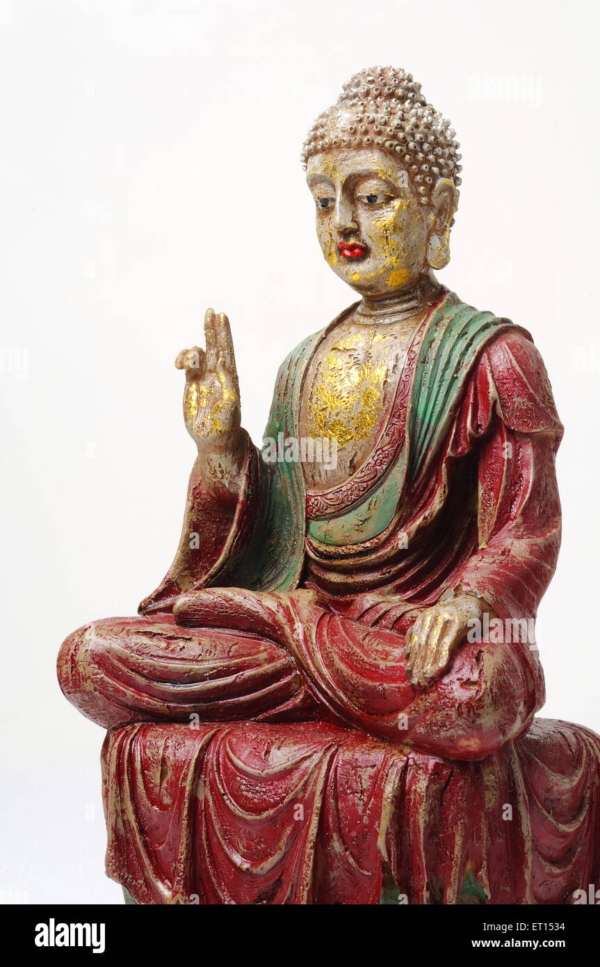 Fibre statue of lord buddha Stock Photo Alamy