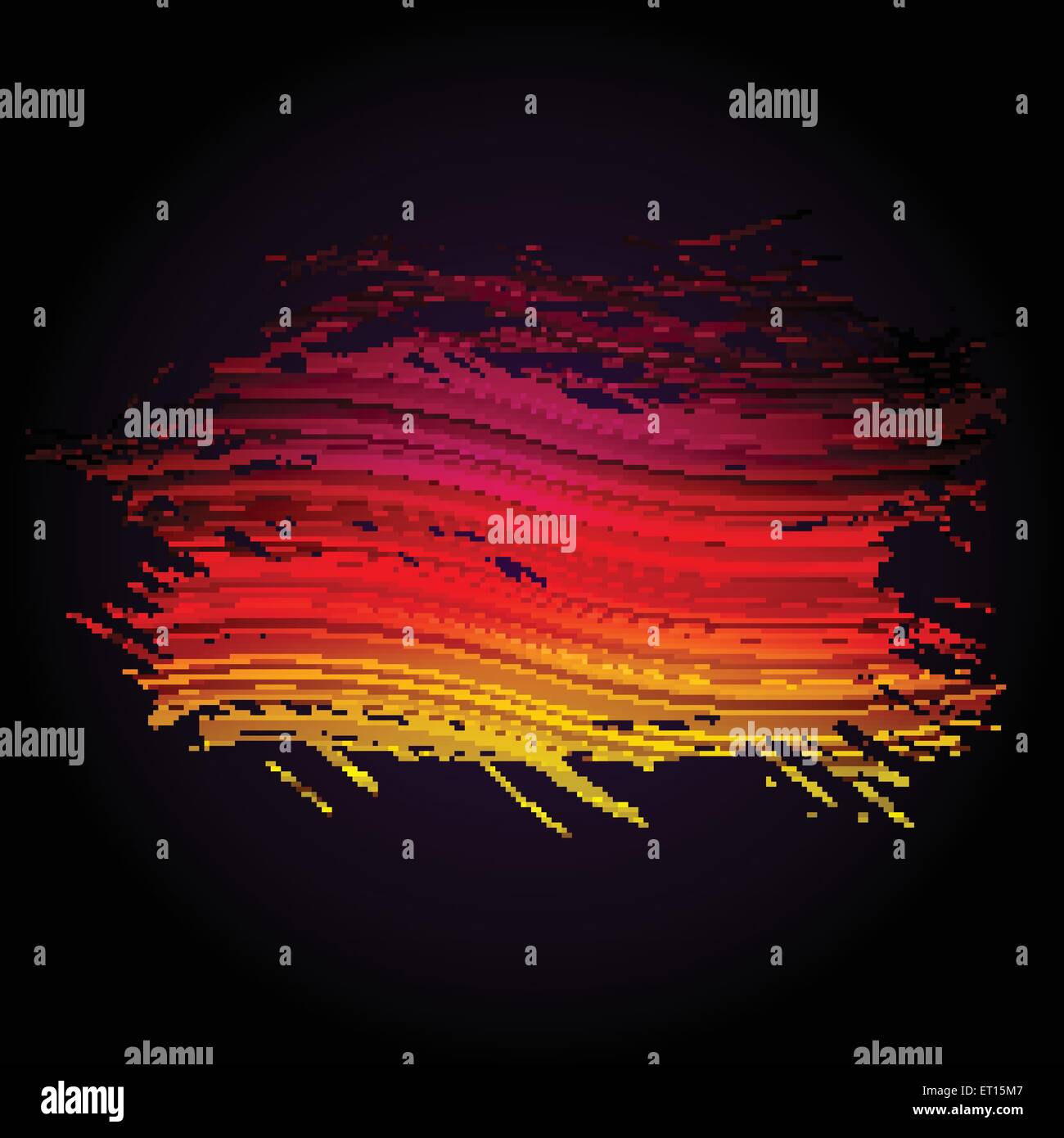 Grunge colorful brush stroke with stripes on black background. RGB EPS ...