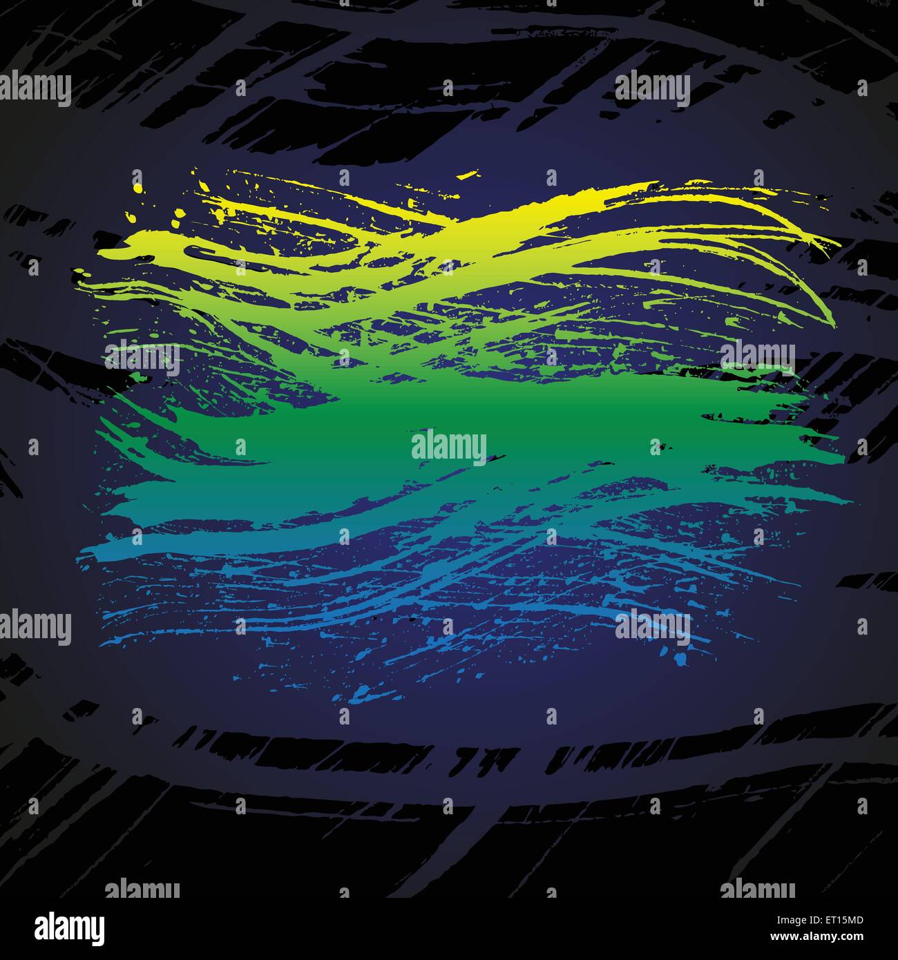 Grunge colorful brush stroke on black background. RGB EPS 10 vector ...