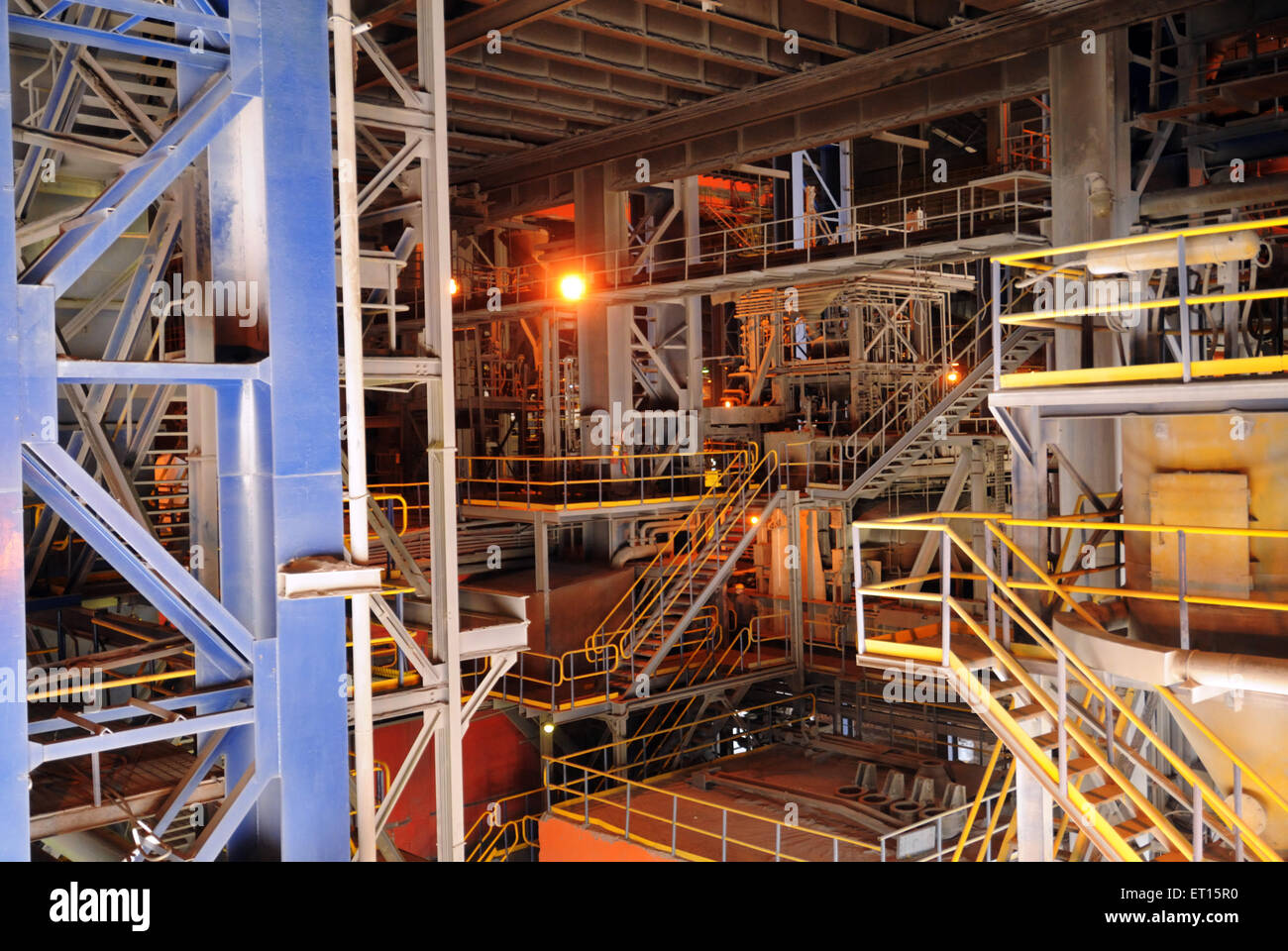 Inside steel plant ; Essar steel ; Hajira Plant ; Surat ; Gujarat