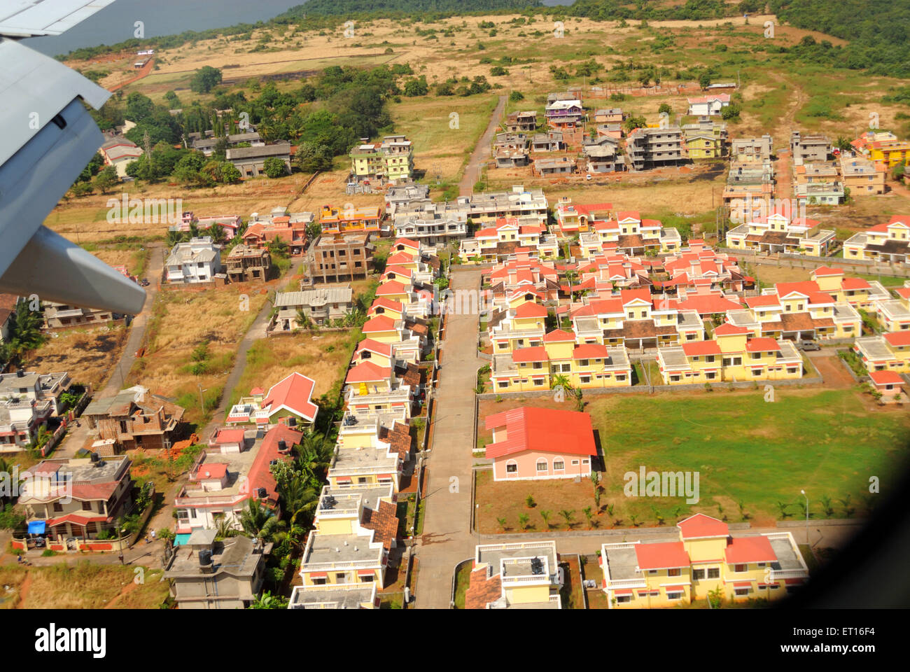 Housing colony aerial ; Goa ; India Stock Photo