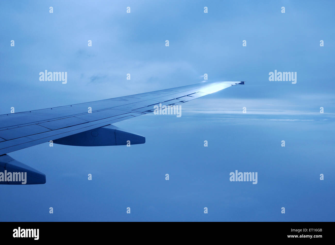 Top view from plane window ; India Stock Photo