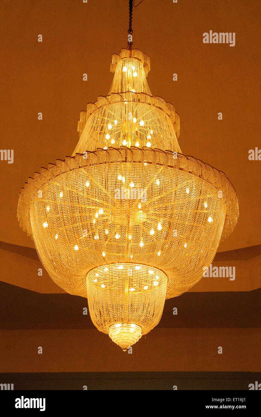 Chandelier at temple ; India Stock Photo