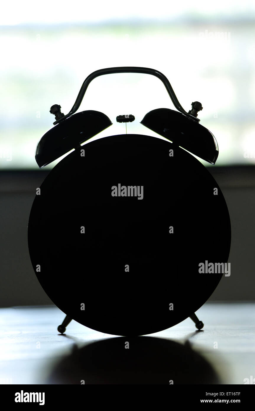 Alarm Clock Silhouette Stock Photo