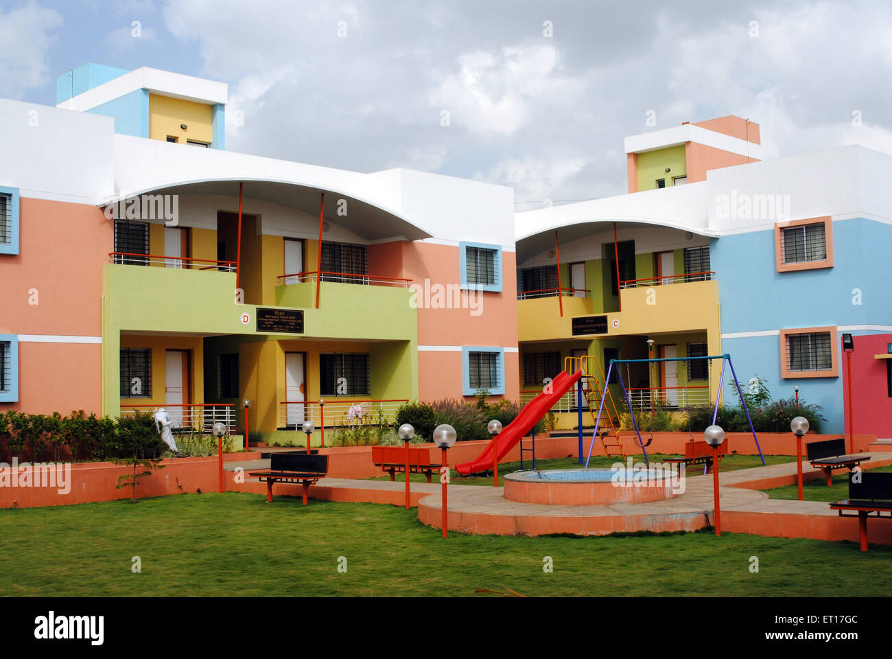 Rest house, hotel, playground, Nasik, Nashik, Maharashtra, India Stock Photo