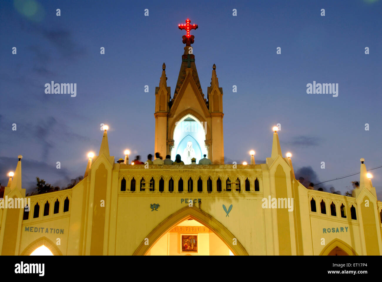 Mount Mary basilica of Our Lady at Bandra West Hill Road ; Bombay Mumbai ; Maharashtra ; India No MR Stock Photo