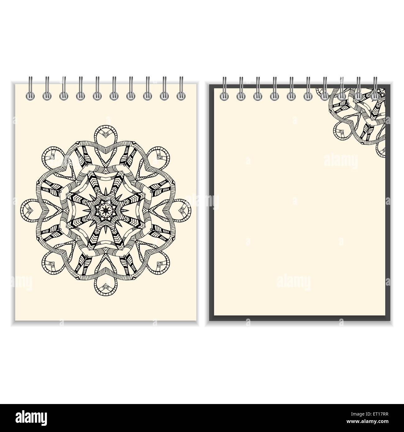 Black - Sanganeri Fabric Cover Handmade Paper Notebook (9 x 7 in)