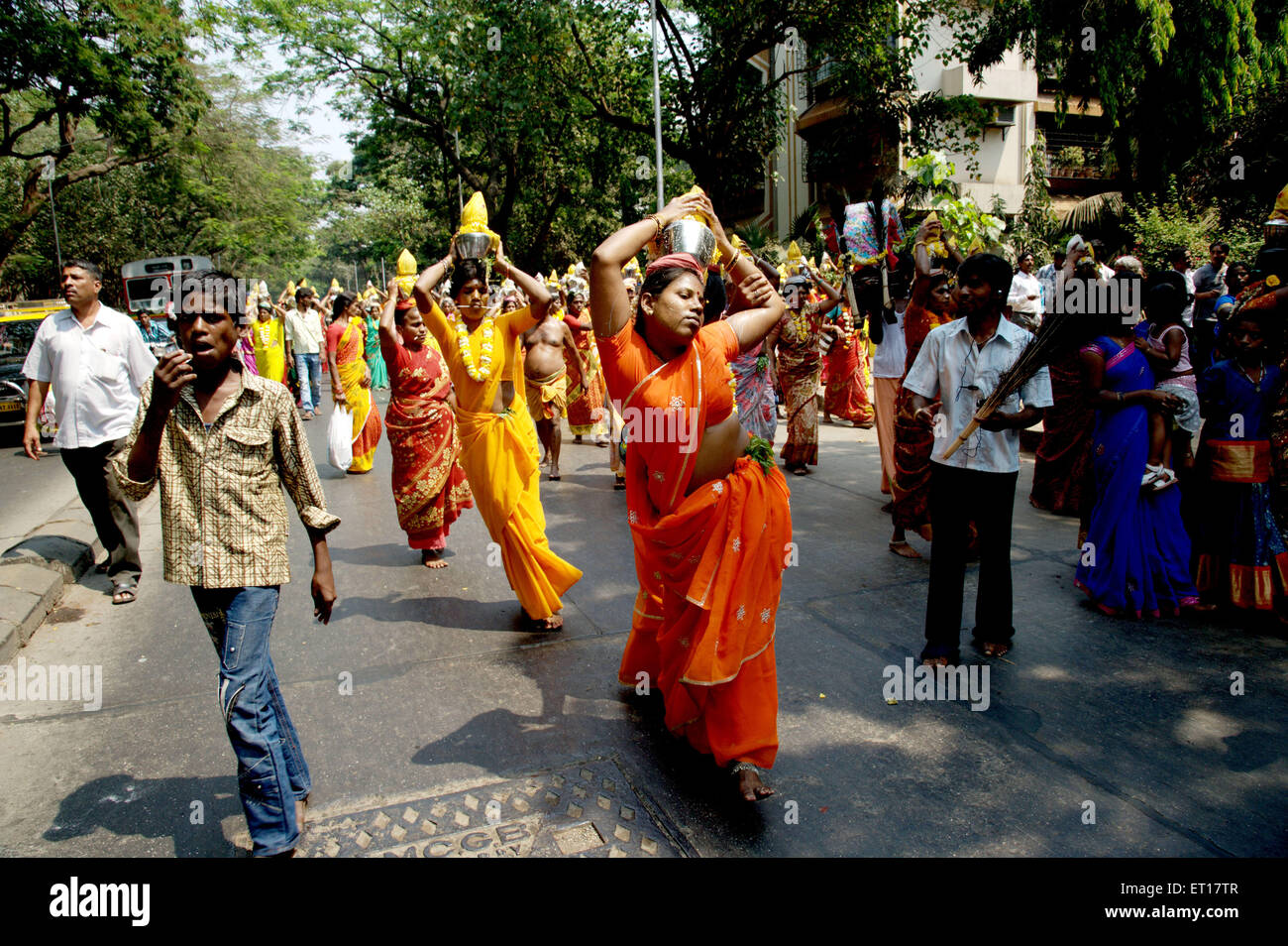 Woman Celebrating Murgan Ayyappa Mumbai Maharashtra India Asia Stock Photo