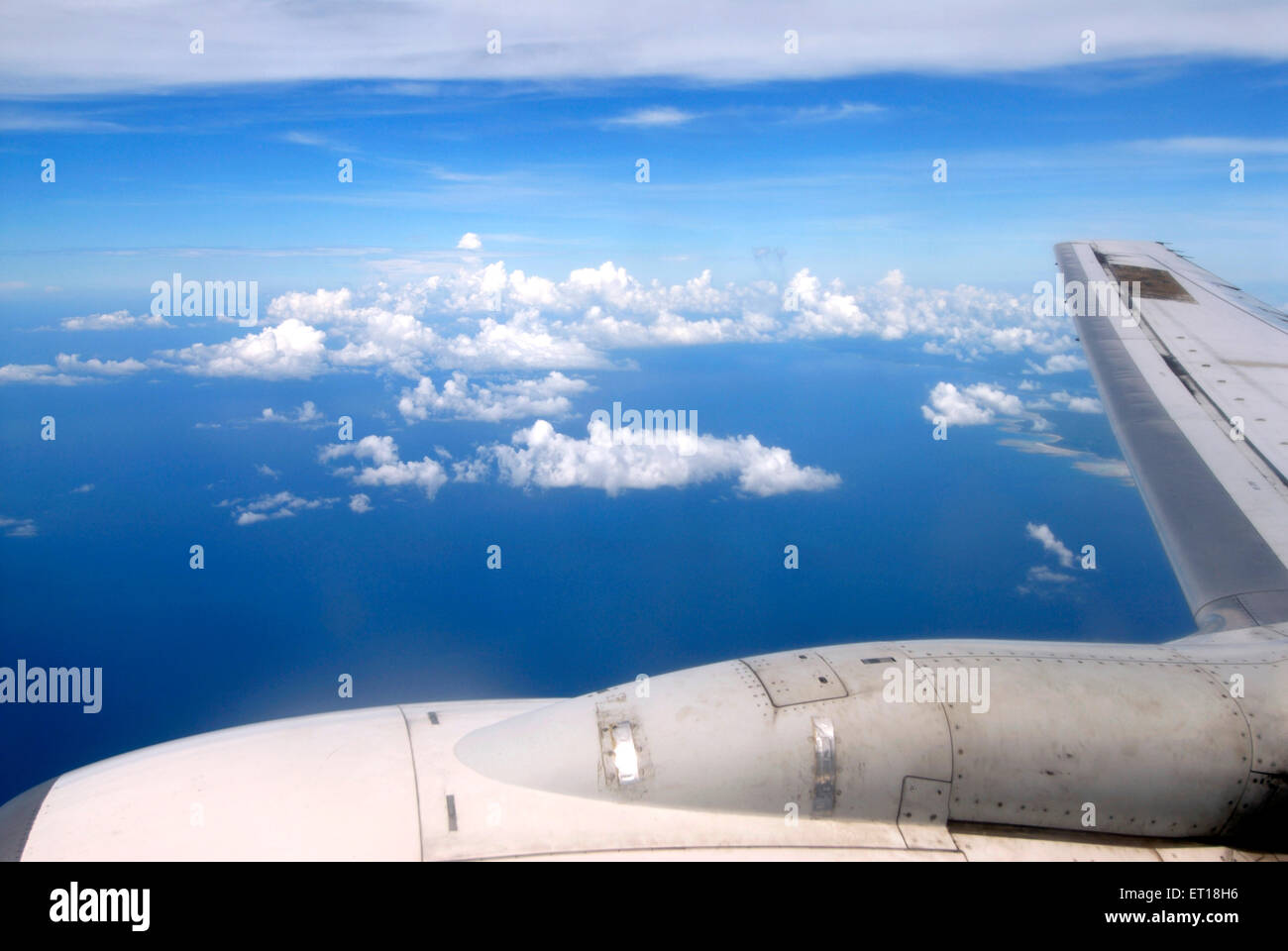 Cloud through aeroplane ; India November 2008 Stock Photo