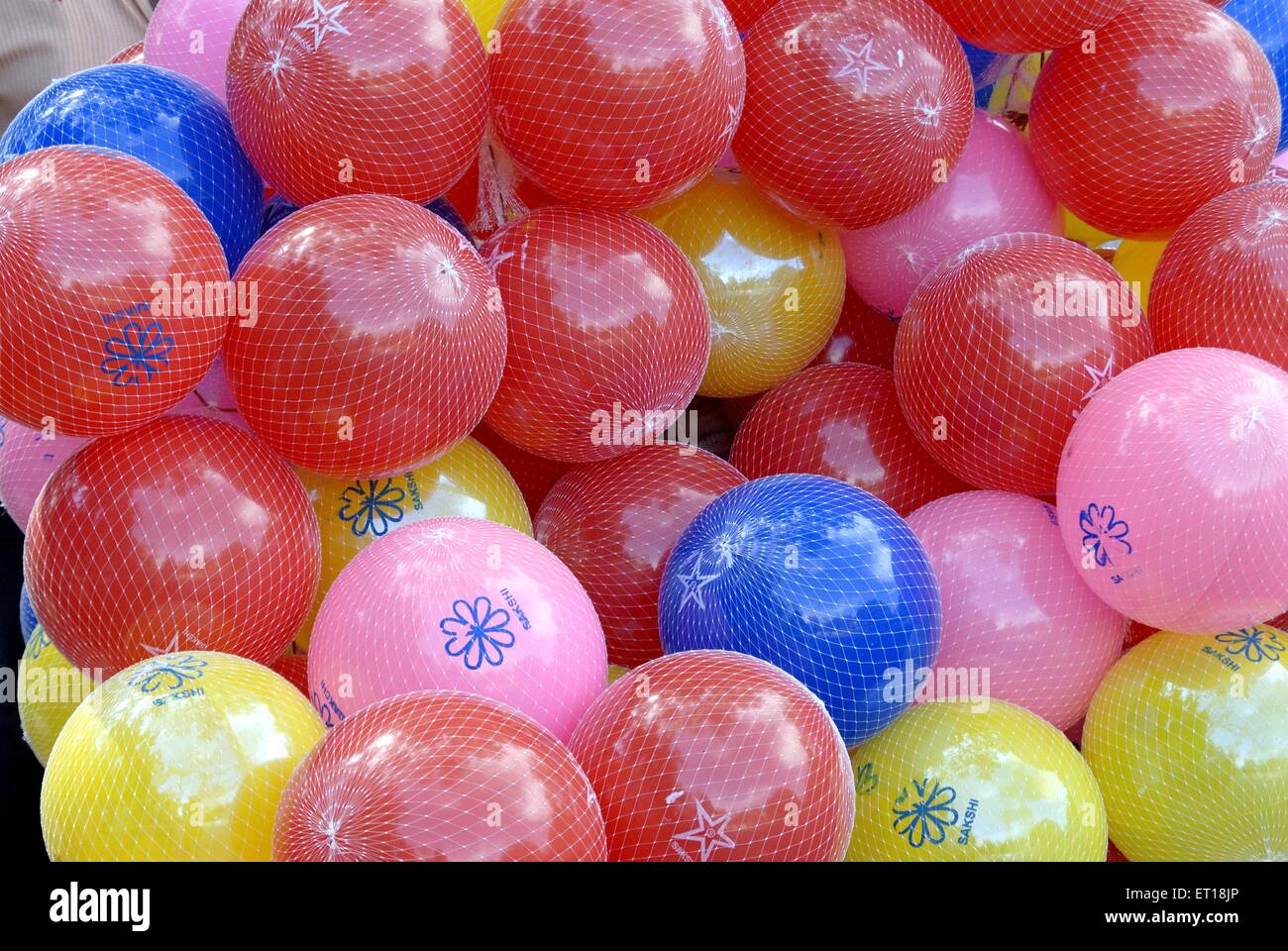 plastic ball for sale, Devlali, Deolali, Maharashtra, India Stock Photo
