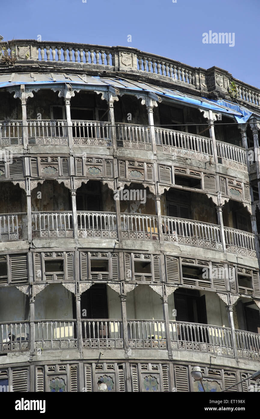 Jer Mahal Dhobi Talao Mass Urban Housing Kalbadevi Mumbai Maharashtra India Stock Photo